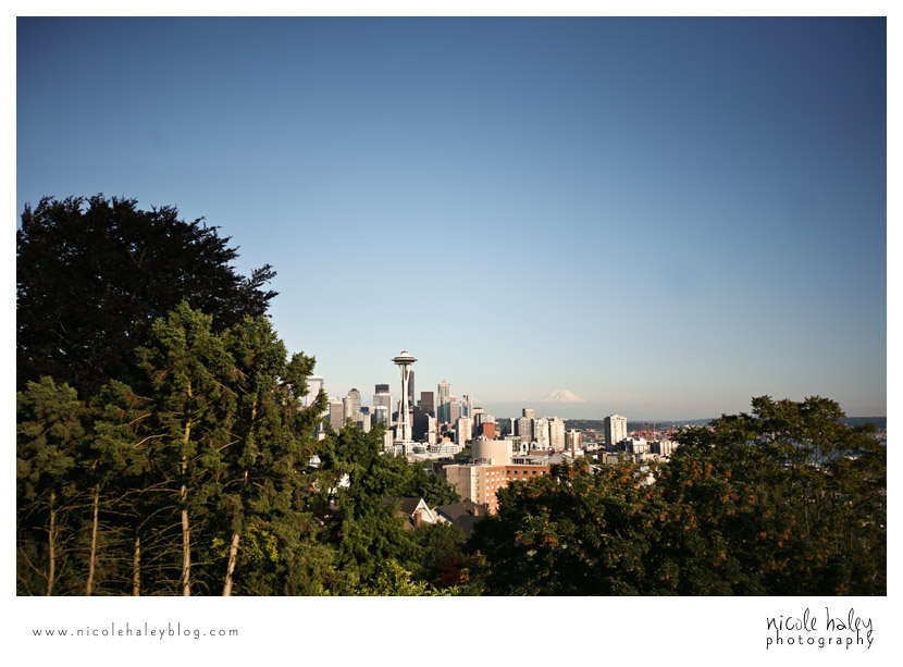 nicole haley photography, seattle, space needle and skyline and rainier
