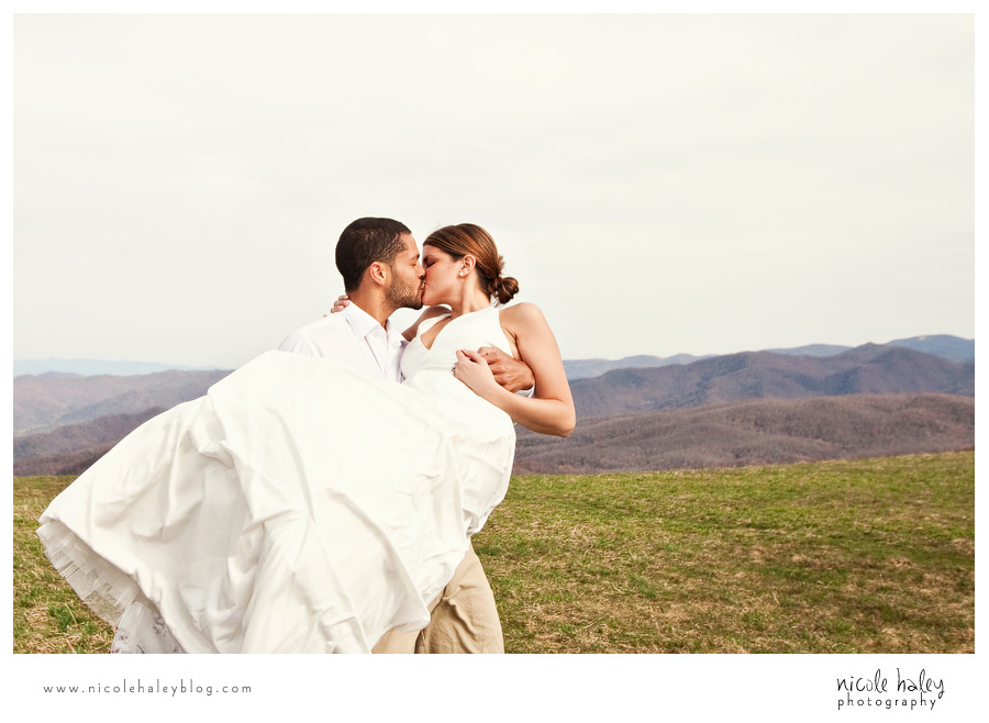 Nicole Haley Photography, Max Patch Bride and Groom, Appalachian Trail Weddings