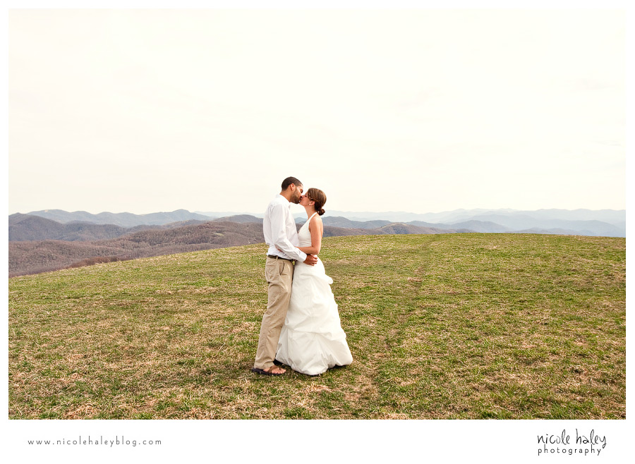 Nicole Haley Photography, Max Patch Bride and Groom, Appalachian Trail Weddings