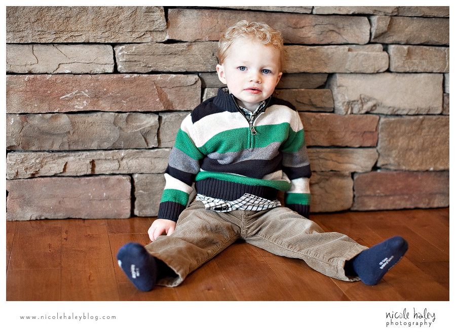 Nicole Haley Photography, Eston & Luke, Michigan Child Photography, striped sweater