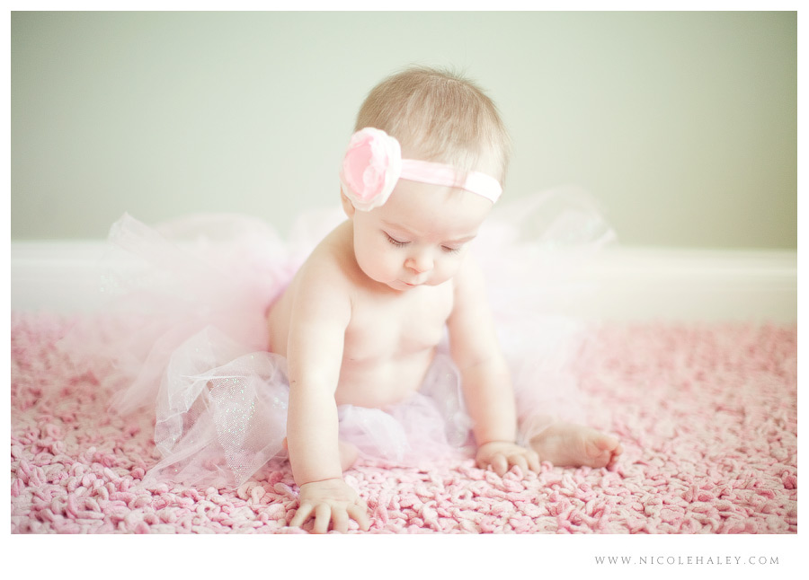 nicole haley photography _ ava12 nicole haley photography, ann arbor baby photography, baby in pink tutu