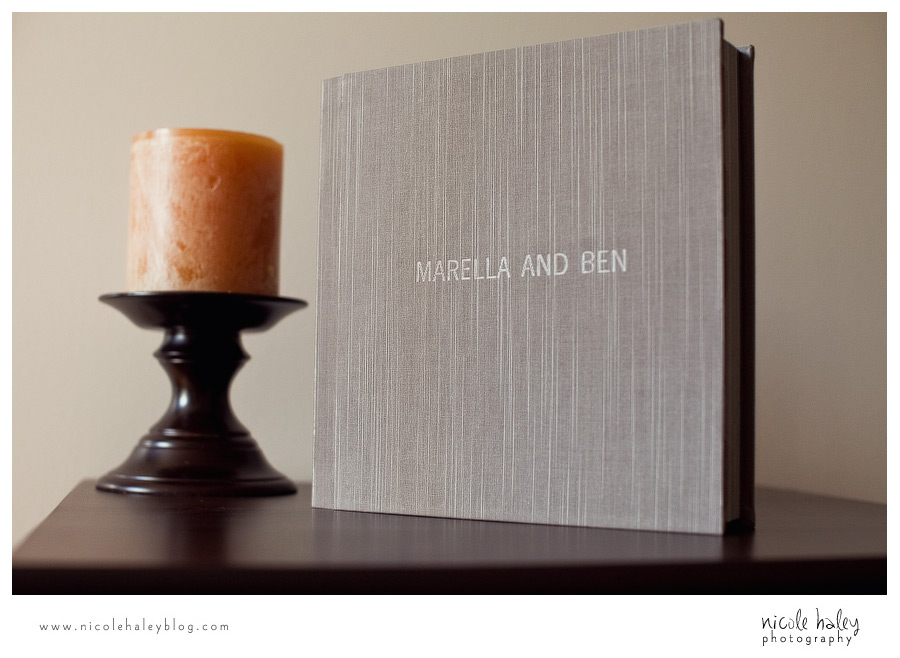 nicole haley photography, michigan wedding photography, deluxe wedding album, japanese bookcloth, handmade wedding album