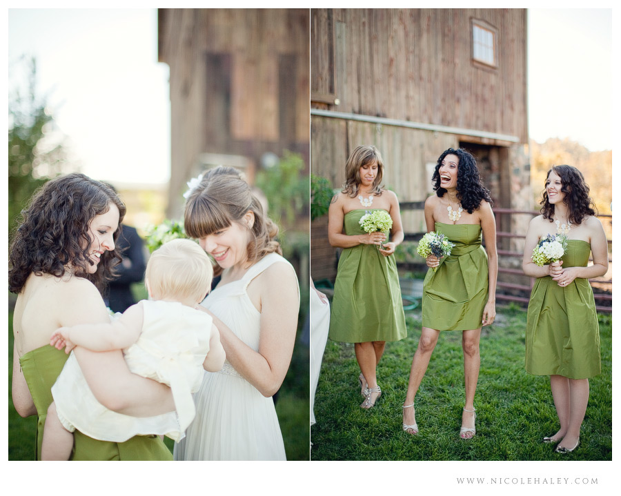 misty farm wedding, ann arbor wedding photographer, michigan barn wedding, j. crew bridesmaid dress