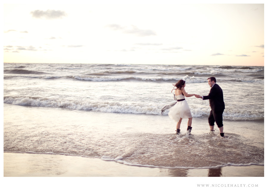 nicole haley photography, lake michigan wedding photography