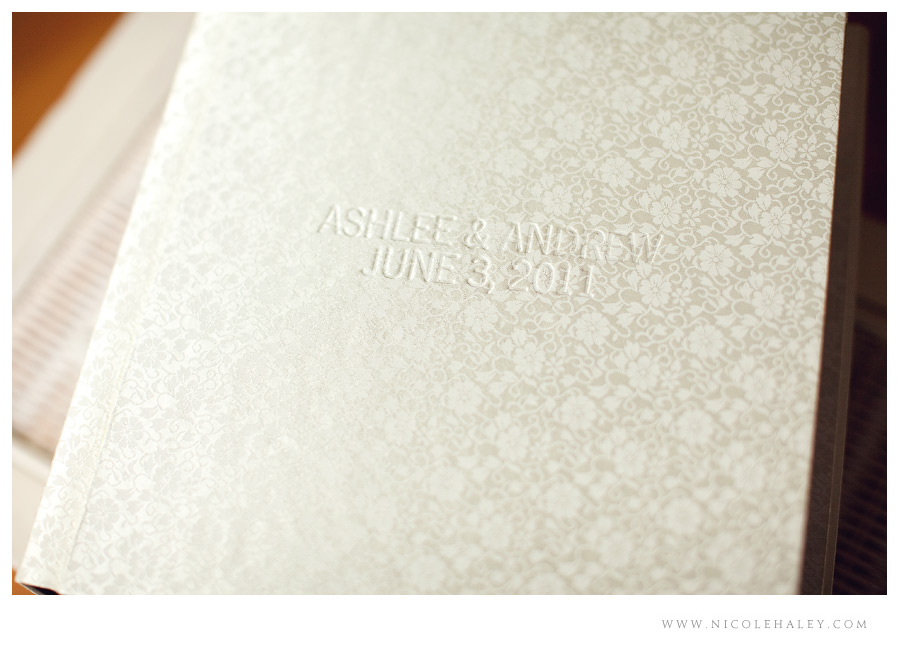 ann arbor wedding photographer, silk book cloth album